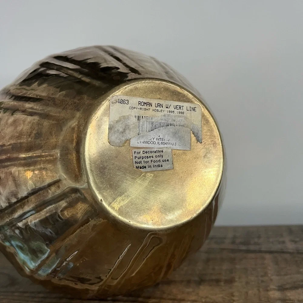 Large brass Roman Urn